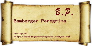 Bamberger Peregrina névjegykártya